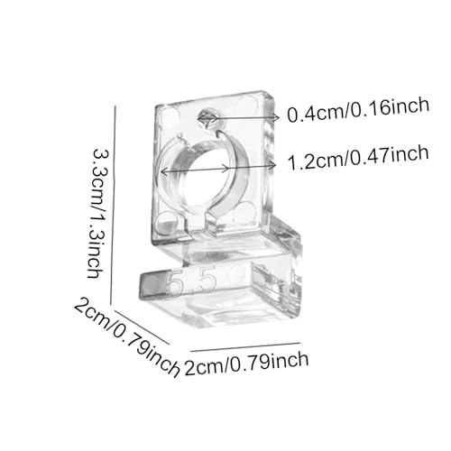 30x Fish Tank Lid Clamps Stand Clamps Clear Fish Tank Filter Hose Tube Holder Aquarium Lid Support Brackets Hose Fixing Clips, for 5.5mm - size: for 5.5mm