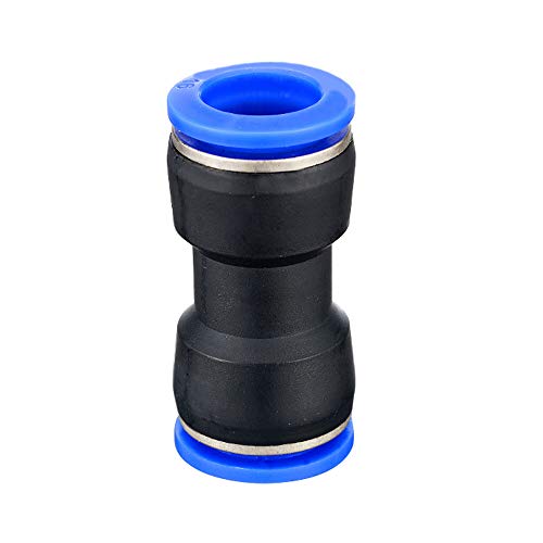 Metalwork Plastic Push to Connect Straight Union Pipe Tube Fitting, 10mm OD x 10mm OD, Straight Pneumatic Connector (Pack of 10) - size: 10mm x 10mm