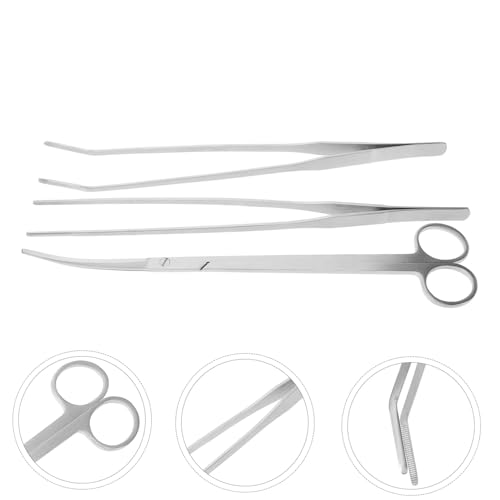 Toddmomy 1set Aquarium Plant Tools Set Scissors Tweezers and Spatula for Fish Tank Aquascaping