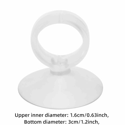 20 Pcs Silicone Aquarium Suction Cups Leak-Proof Glass Surface Mount Sucker Holder for Air Pump Tubes, Fish Tank Tube Clip for 4mm/6mm Pipes(16mm)