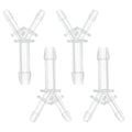Plastic Hose Barb Fitting 3/32" x 5/32" x 3/32" Y Shaped Barb Connector PP 4 Pcs - size: 3/32"-5/32"-3/32"