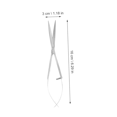 MERRYHAPY Stainless Steel Aquarium Scissors Portable Spring Scissor for Plant Maintenance Ideal for Aquascaping