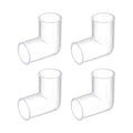 uxcell 4Pcs Clear Elbow Fitting, 20mm/0.79" 2 Way Acrylic Elbow 90 Degree L-Shaped Pipe Fitting Adapter for Connecting Water Pipes