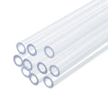 uxcell 10 Pcs Clear Plastic Rigid Tubing 3mm ID x 5mm OD, 0.5 Meters Length Round Polycarbonate Tubing for Aquarium Water Pipe, Water Cooling System, Plumbing - size: 3mm x 5mm