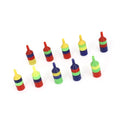 Aquarium Air Stone, Striped Airstone Diffuser for Aquarium Fish Tank, 0.6 x 1.7inch (Multicolor 10Pcs)