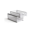 Pull Out Cabinet Organizer, Slide Out Drawers Fixed with Adhesive Nano Film, Pantry Shelves Sliding Drawer Storage Organization for Kitchen (Double Layer 15.7 * 9.4 * 10inch/40 * 24 * 25.5cm) - size: 15.7*9.4*10inch/40*24*25.5cm
