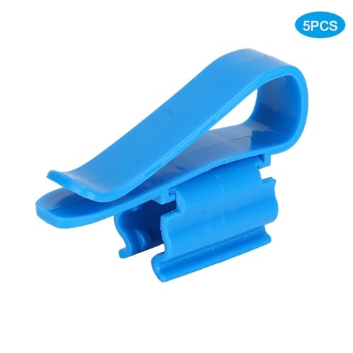 5Pcs Aquarium Water Pipe Clips Leak-Proof Design Adjustable 8-16mm Hose Holder for Fish Tank Water Change Tools(Blue) - color: Blue