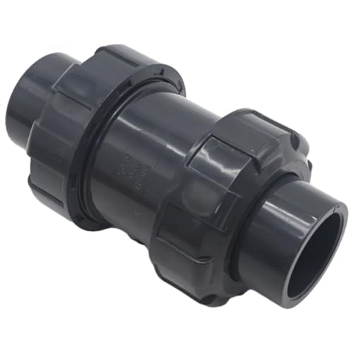 1 Inch PVC True Union Check Valve, Slip Swing Full Port Utility Check Valve, Sch80 Socket Pool Ball Check Valve for Backflow Prevention