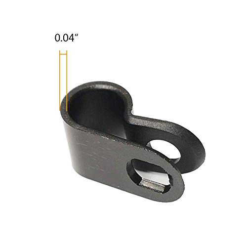 Cable Clamp R-Type Cable Clip Wire Clamp 1/4-inch Nylon Screw Mounting Cord Fastener Clips with Screws for Wire Management - 50 Pcs Cable Clamps + 50 Pcs Screws - size: 1/4"