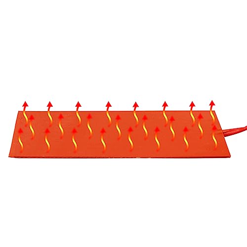 DERNORD 4PCS 12V 20W Silicone Heating Pad Rubber Flexible Heater Mat 50mm X 150mm - size: 12V 20W