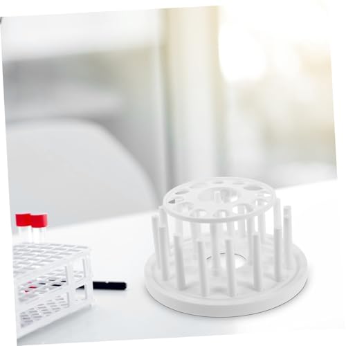 PRETYZOOM 12-Hole Plastic Test Tube Rack Reusable Sampling Tube Holder PP Organizer for Laboratory Use