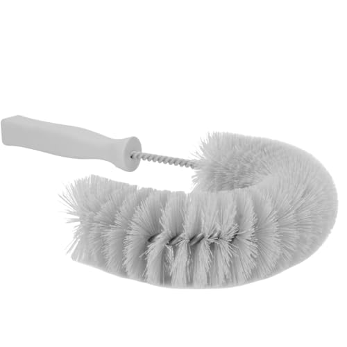 SPARTA Plastic Hook Dusting Brush, Clean-In-Place, Galvanized Wire with Threaded Hole for Dusting Surface of Curved Drains and Pipes, 11.5 Inch Length, White, (Pack of 12) - color: White