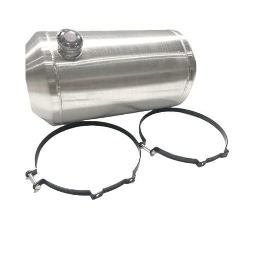 JSD 11.63 Gallons 12"x24" Aluminum Spun Round Gas Tank Fuel Tank End Fill 3/8" NPT Outlet-Off-road,rat rod, mini bike,go kart - size: 12" x 24"