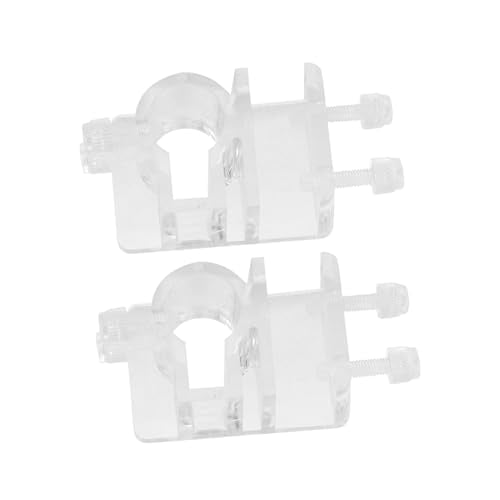 2Pcs Acrylic Transparent Aquarium Fish Tank Water Pipe Hose Fixing Clip Tube Clamp Holder, Fish Pipe Holder Fixed Clips for Holding Doing Pump Soft Hose