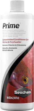 Seachem Prime Fresh and Saltwater Conditioner - Chemical Remover and Detoxifier 500 ml - size: 500 mL, style: Conditioner