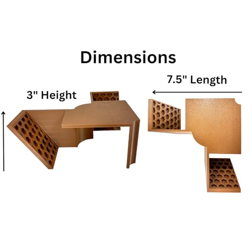 Hermit Crab Underground Tunnel Cave Corner | Hermit Crab Climbing Tank Decor Hide Hideout | Enrichment Habitat Hideaway Decoration Accessories Supplies Toys Ornaments - color: Earth Brown