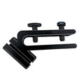 Adjustable Curved Hose Holder Clamp, Heavy Duty Bucket Mount Water Pipe Clip with Double Thumb Screws, Easy Install Aquarium Water Change & Garden Irrigation Hose Fixer (Black) - color: Black