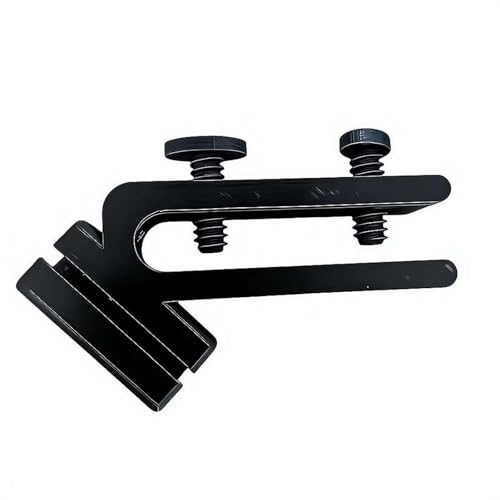 Adjustable Curved Hose Holder Clamp, Heavy Duty Bucket Mount Water Pipe Clip with Double Thumb Screws, Easy Install Aquarium Water Change & Garden Irrigation Hose Fixer (Black) - color: Black