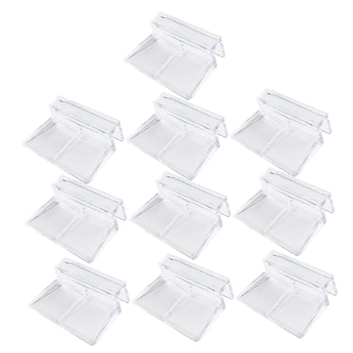 Abaodam 10Pcs Acrylic Support Frames for Fish Tank Aquarium Rack Brackets for Glass Covers Stable Support for Glass