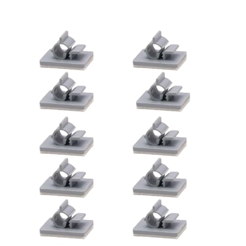 10-Pack Adhesive RO Tubing Holder Clips - for 3/8 Inch Water Filter Tube, Cable Management Mounts for Reverse Osmosis System, Refrigerator, Under Sink Organization (3/8 inch RO Tubing Mounting Clips)