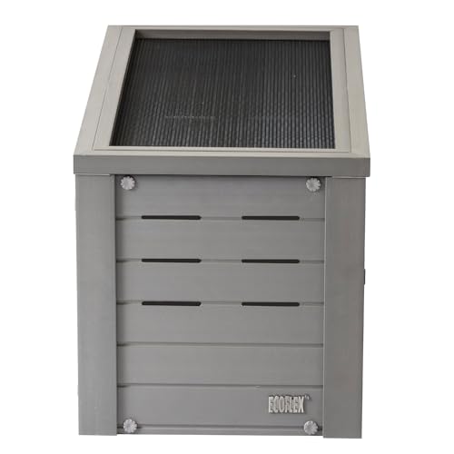 New Age Pet ECOFLEX Small 24" Reptile Habitat Enclosure, Glass Front Terrarium for Snakes, Lizards & Tortoises, in Maple or Grey, Easy to Clean, Front Access Design - color: Grey, size: Small