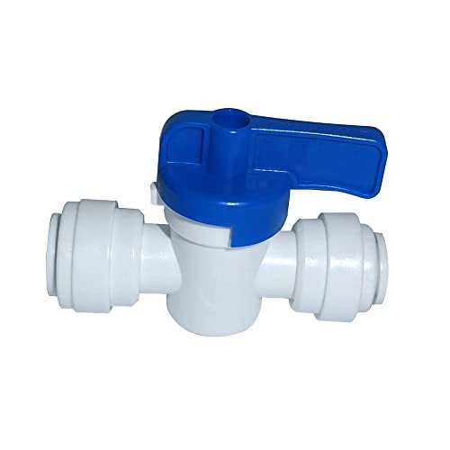 Food-Grade Quick Connector Push-In Tube Fitting,5/16" O.D. Equal Shut off Valve for Reverse Osmosis Water Filter Purifier (Pack of 10) - style: ball valve 5/16" x 5/16"