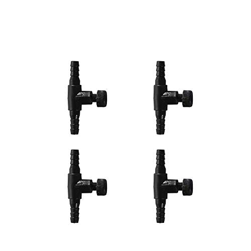 JIH Aquarium 50 Feet Standard 3/16" Black Flexible Airline Tubing with Black Plastic Connectors for Fish Tank,Terrariums, and Hydroponics - size: 50 Feet with connectors