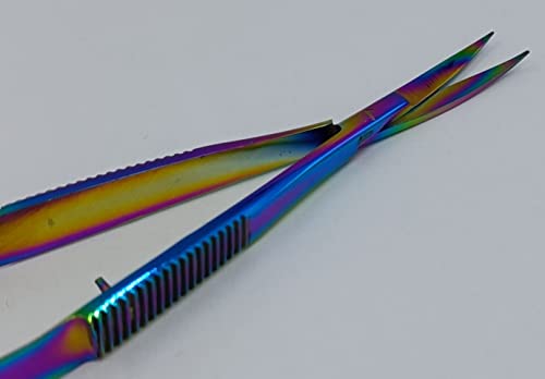 Premium Titanium-Coated Curved Microdissection Scissors: Precision point scissors for training and educational use.