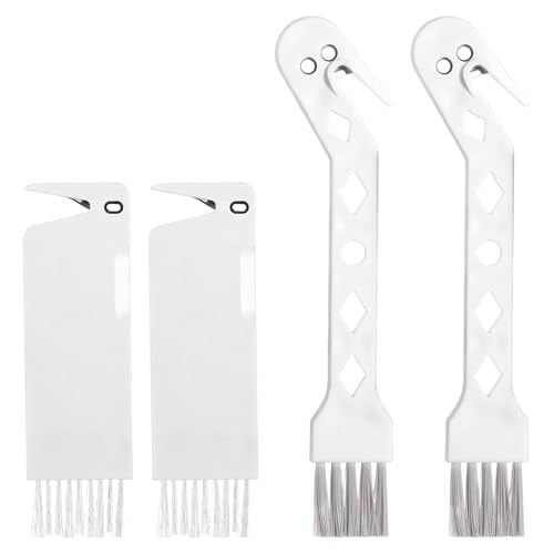 4 PCS Handheld Vacuum Brush Cleaner Tool, Universal Vacuum Brush Cleaning Tool, 2-in-1 Roller Cleaning Tools for Sweeping Robot (White) - color: White