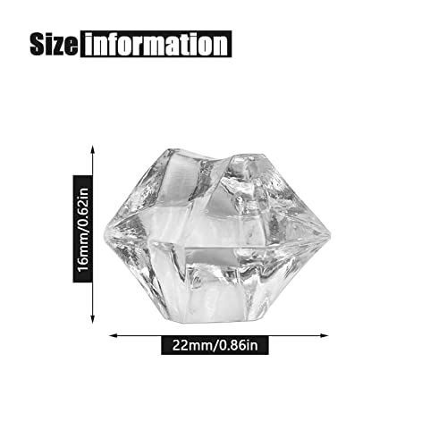Fake Crushed Ice Cubes, Vase Fillers, 150 pcs 16*22 mm Fake crushed Ice Cubes Artificial Acrylic Crystal Rocks Diamonds for Vase Fillers, Party Favor, Wedding Decoration (0.86*0.62inch,Clear) - color: Transparent - 16 X 22 Mm - 150 Pieces
