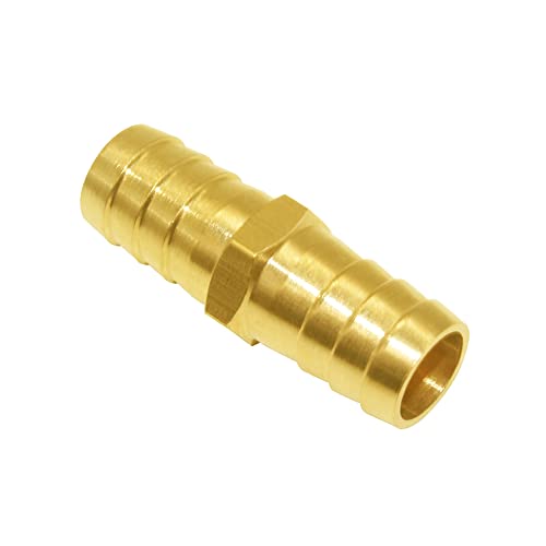 Joywayus 5/8" ID Hose Barb Hex Union Brass Fitting Water/Fuel/Air (Pack of 10) - size: 5/8", style: 10PCS