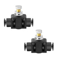 Beduan 5/32" x 5/32" Tube OD Air Flow Control Valve with Push-to-Connect Fitting Speed Controller Union Straight SCF-5/32 (Pack of 2) - size: 5/32" Tube OD(2Pcs)