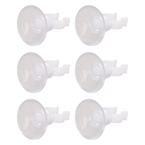 MroMax Aquarium Suction Cup Clips Airline Tubing Hose Heater Clips Clamps Holder for Fish Tank Clear 12mm to 14mm 6Pcs - size: 6pcs 12mm to 14mm