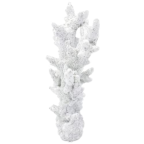 kathson Artificial Coral Ornament Resin Coral Decor for Fish Tank Underwater Sea Plants Decorations Aquarium Landscape (White) - size: 1PCS,White