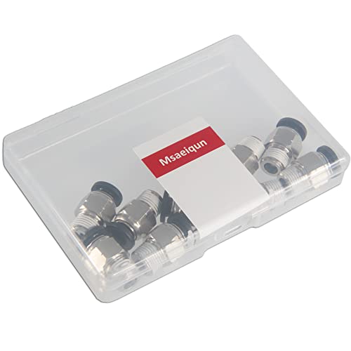 1/4 Air hose fittings, Push to Connect Air fittings Male Straight 1/4 Inch Tube OD x 1/8 NPT Thread Fitting (Pack of 10) - size: OD 1/4 - NPT 1/8, style: Male thread