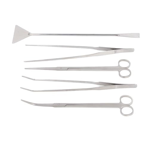 Aramox Aquascaping Plant Tool Kit, Stainless Steel Maintenance Tools Set for Beginners and Hobbyists, Precision Aquarium Tweezers and Scissors