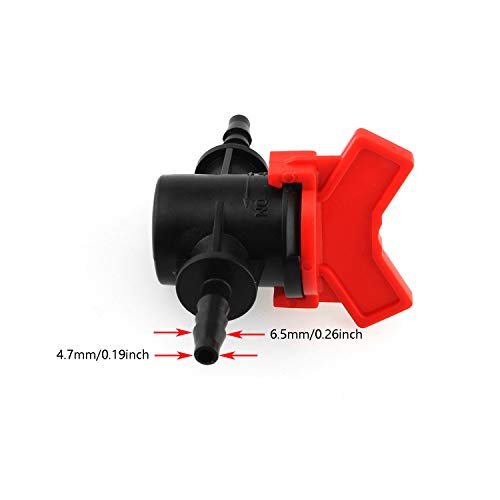 DGZZI Barbed Ball Valve 4PCS 1/4-Inch ID in-Line Ball Valves Shut-Off Switch Hose Barb Connectors for Drip Irrigation and Aquariums