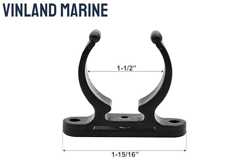 Vinland Marine Boat Stowage Clip for Ø1, Ø1-1/4, Ø1-1/2, Fishing Tool Holder, Fishing Rod Holder Clips, Boat Hook Holder Boat Ladder Clip Boat Paddle Holder Boat Tool Holder - size: For Ø1-1/2"