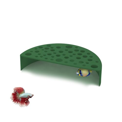 WishLotus Shrimp Hides for Aquarium, Shrimp Cave with Holes, ShrimpHide for Aquarium Fish Tanks ShrimpPonds Breeding Tanks, Hideout for Small One (Green) - color: Green