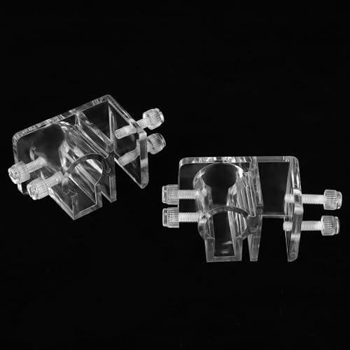 2Pcs Acrylic Transparent Aquarium Fish Tank Water Pipe Hose Fixing Clip Tube Clamp Holder, Fish Pipe Holder Fixed Clips for Holding Doing Pump Soft Hose