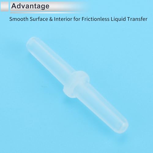 5 Pcs Plastic Hose Barb Fitting 1/8" Stright Barb Hose Connector Clear PP - size: 1/8 Inch