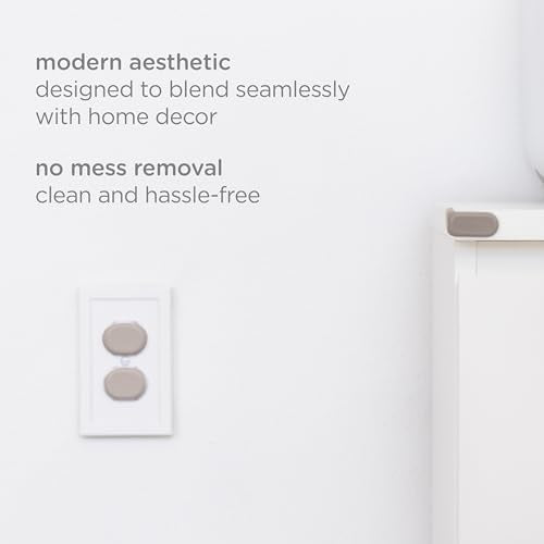 Ubbi Safety Bundle, Safeguarding and Baby Proofing Set, Includes 36 Outlet Covers, 16 Table Corner Protectors and 2 Pinch Guards, Child Safety Kit, Taupe - size: One Size, style: Taupe Safety Bundle