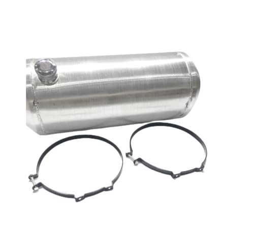 JSD 14.5 Gallons 12"x30" Aluminum Spun Round Gas Tank Fuel Cell Tank End Fill 3/8" NPT Outlet -Off-road, mini bike,go kart - size: 12" x 30"