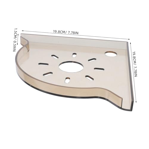 VICASKY Corner Fish Tank Shelf Multi Functional Triangle Storage Stand for Aquarium Accessories Space Efficient Organizer for Fish Food and Supplies for Living Areas - color: Light Brown