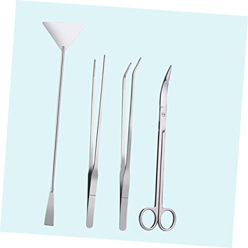 BESPORTBLE 4pcs Stainless Steel Aquarium Plant Tool Set Tweezers and Scissors Kit for Aquatic Plants Ergonomic Design for Planting and Maintenance