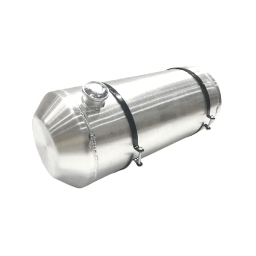 JSD 14.5 Gallons 12"x30" Aluminum Spun Round Gas Tank Fuel Cell Tank End Fill 3/8" NPT Outlet -Off-road, mini bike,go kart - size: 12" x 30"