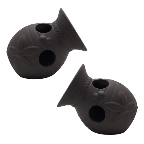 M2cbridge Pottery Ceramic Jar Natural Clay Vase Cichlid Small Fish Shrimp to Play Hide Breed Habitat(Purple Clay, 2pcs) - color: Purple Clay, 2pcs