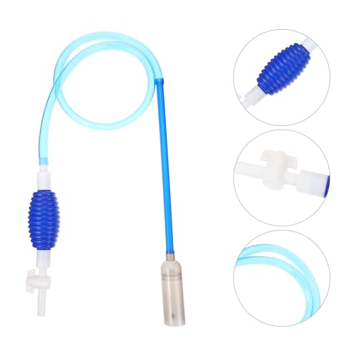 Aquarium Gravel Vacuum Cleaner 1.96m Manual Siphon Water Changer Portable Fish Tank Gravel Vacuum for Aquarium Cleaning and Water Replacement