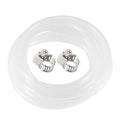 uxcell Silicone Tubing 5mm(3/16") ID 8mm(5/16") OD 10ft Silicone Rubber Tube Air Hose Water Pipe Clear with Clamps - size: 5mm x 8mm