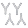 plastic 1/4" Y shape 3 way barbed connector for air hose, water pipe pp polypropylene barb fitting. (Pack of 4 pcs) - style: 4pcs, 1/4" O.D.